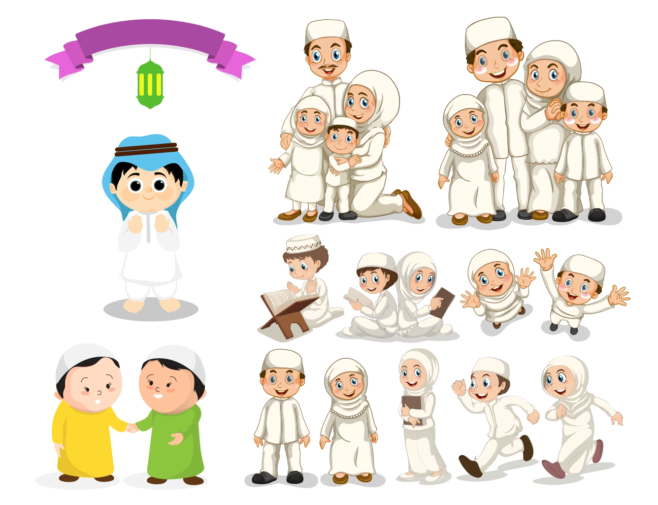 Koleksi Kartun Muslim Vector Format CDR Aabmedia