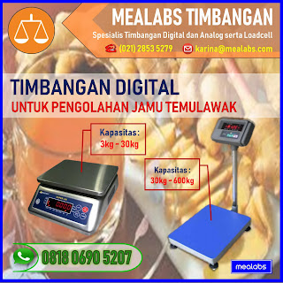 Timbangan Digital untuk Pengolahan Jamu Temulawak