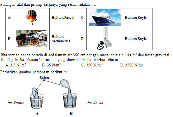 Kisi Kisi Soal Dan Kunci Jawaban Ipa Smp Kelas 8 Semester Genap