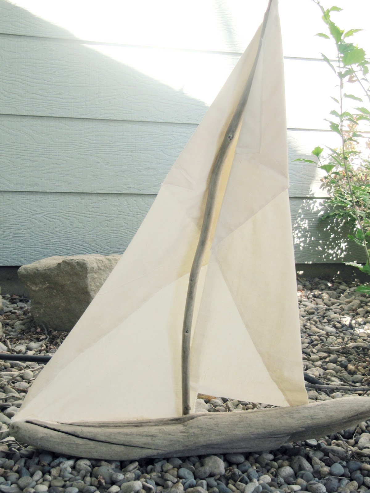 Driftwood Sailboat - The Wicker House