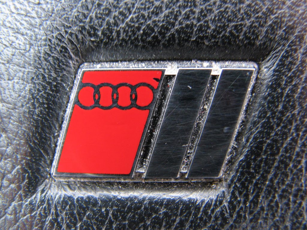 audi logo wallpaper on seat