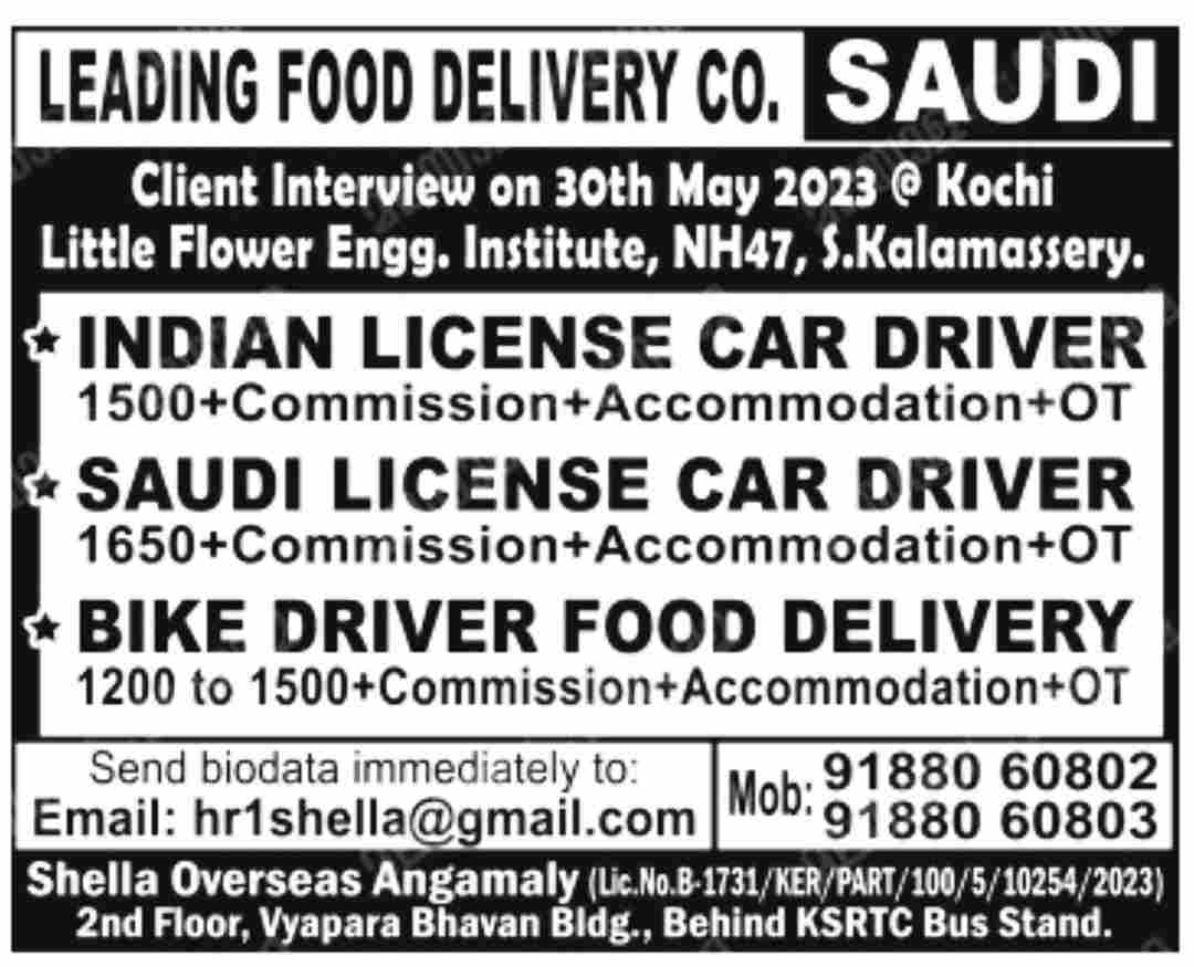 Saudi Arabia jobs for Indian