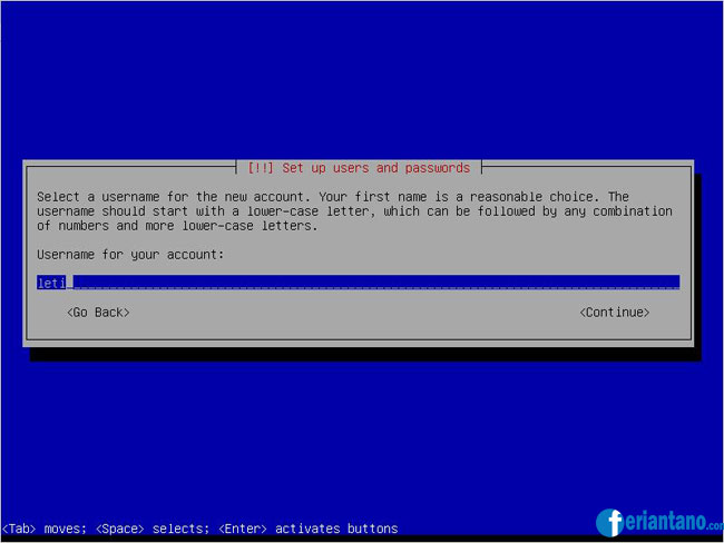 Cara Install Debian 6 Squeeze Berbasis Text CLI Lengkap Dengan Gambar - Feriantano.com