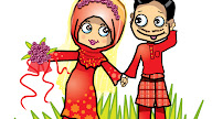 Gambar Pernikahan Kartun