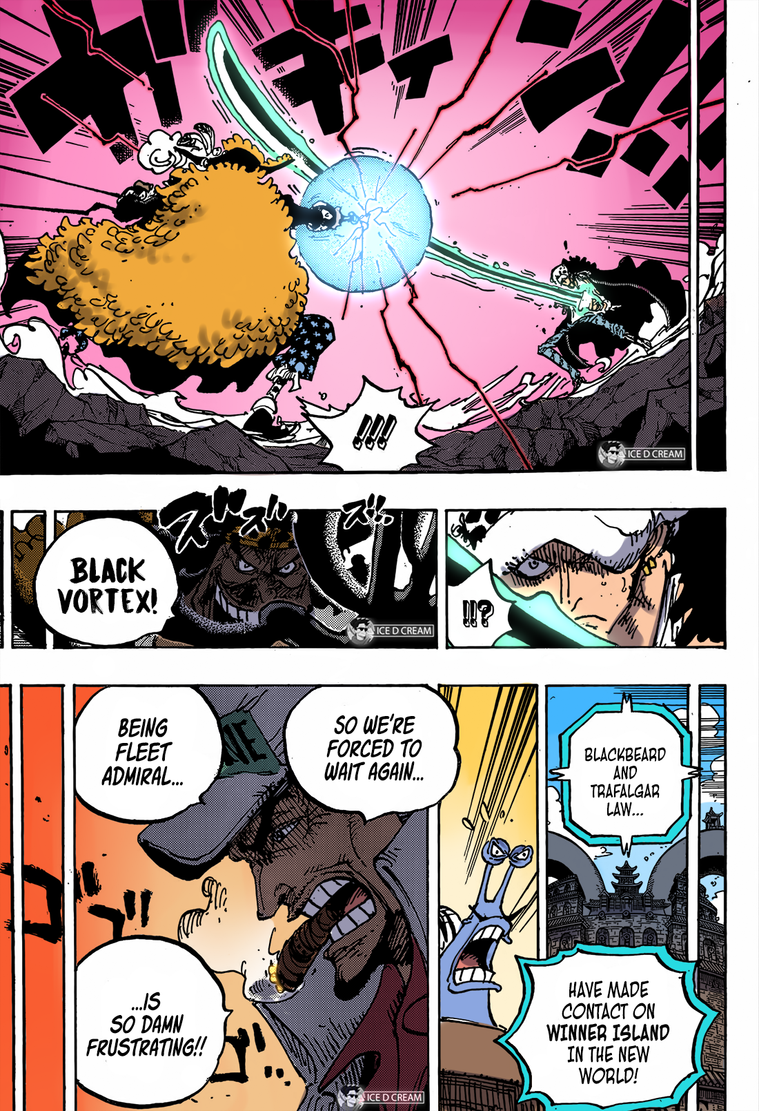 One Piece Chapter 1064 Colored full Egghead Research Stratum