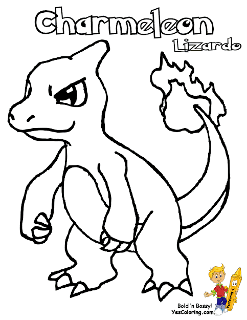Free Coloring Pokemon Charmeleon At Yescoloring