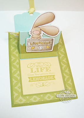 Lemonade Popup Slider card-designed by Lori Tecler/Inking Aloud-stamps, dies, and cut file from The Cat's Pajamas