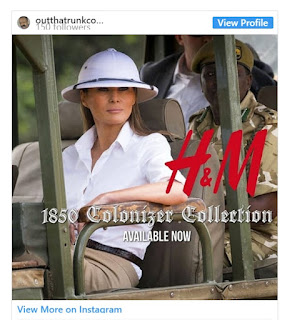 4. melania trump clothes: I don't care and Africa nazi Raiders of Lost Ark