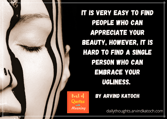 Daily Thought with Meaning on Beauty and Ugliness