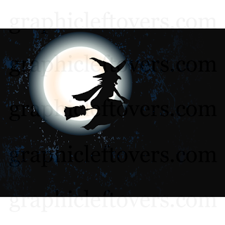 Halloween Witch Black Background