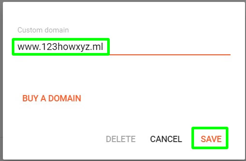 enter freenom domain in blogger custom domain