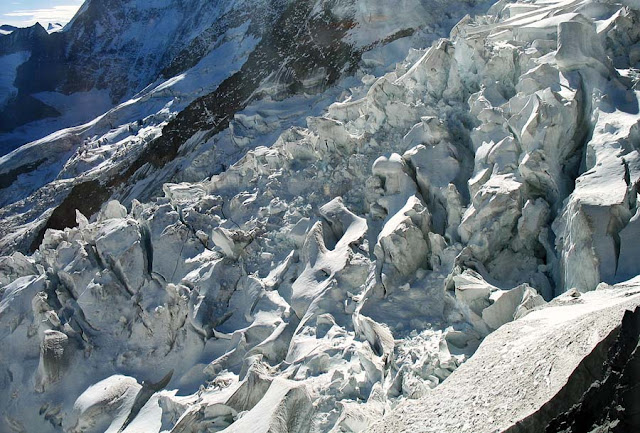 snow and ice on a Swiss mountain