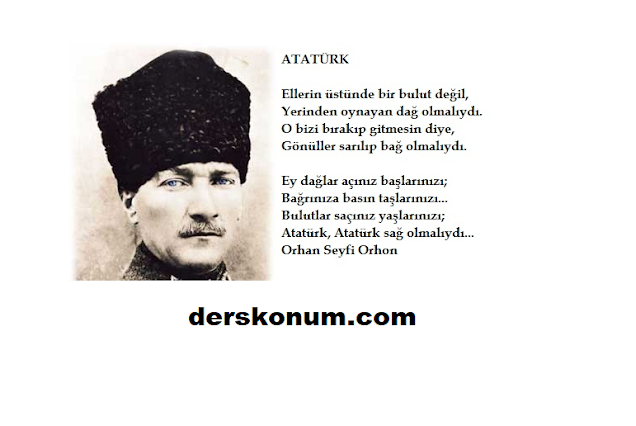 ÜNLÜ ŞAİRLERDEN EN GÜZEL ATATÜRK ŞİİRLERİ