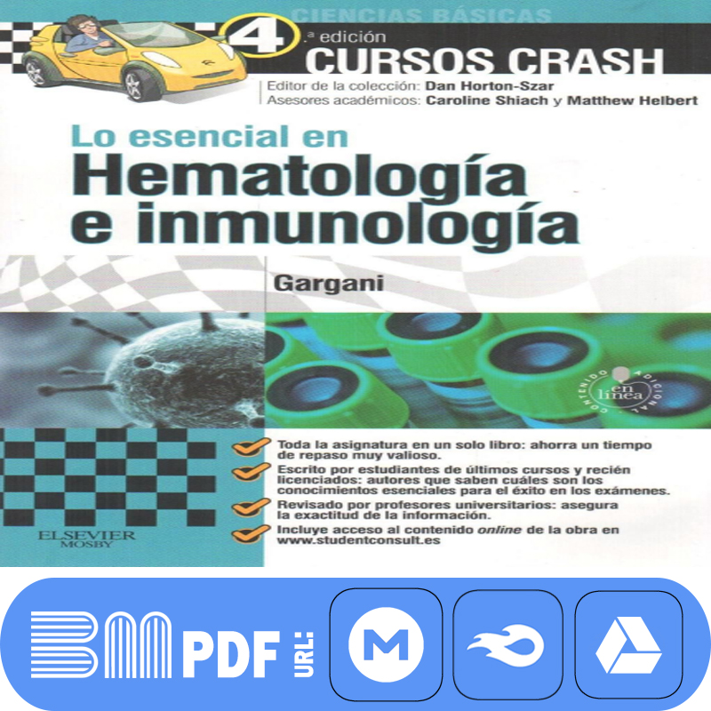 Cursos Crash Lo esencial en Hematología e inmunología 4ta edición PDF