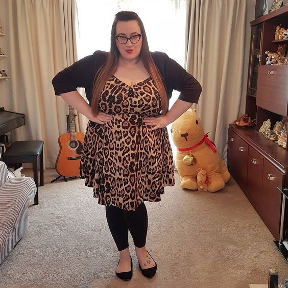 Collectif leopard print Mini Dolores plus size dress