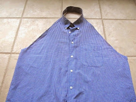 recycled men's shirt apron