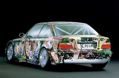 Graffiti on BMW Art Car Back