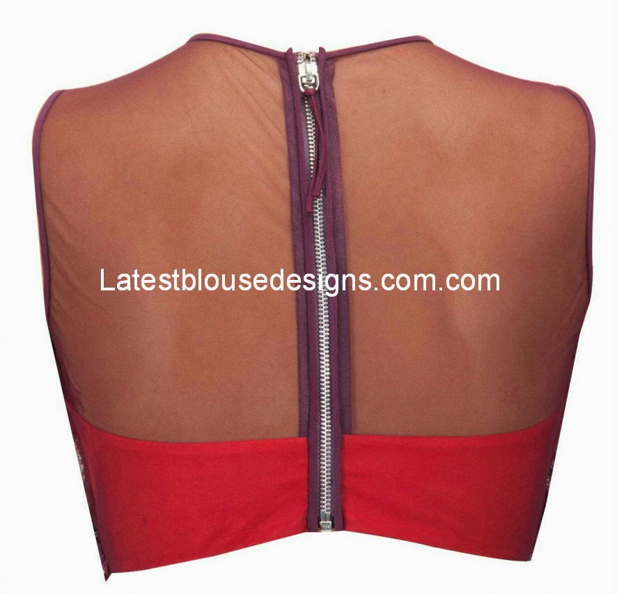 zipper back saree blouse