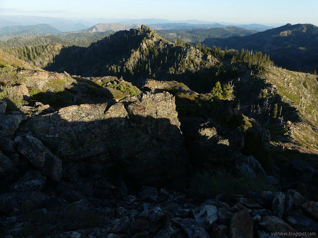 looking back toward the pass