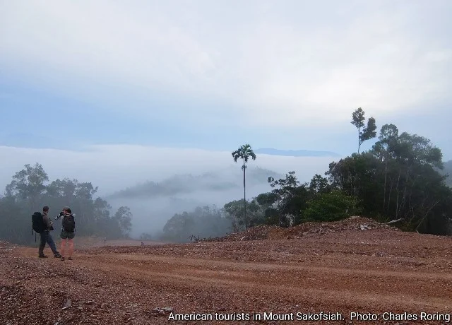 American tourists in Mount Sakofsiah of Tambrauw mountains