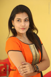 Telugu Actress Chandana Stills in Salwar Kameez at Karam Dosa Movie Press Meet  0060.JPG