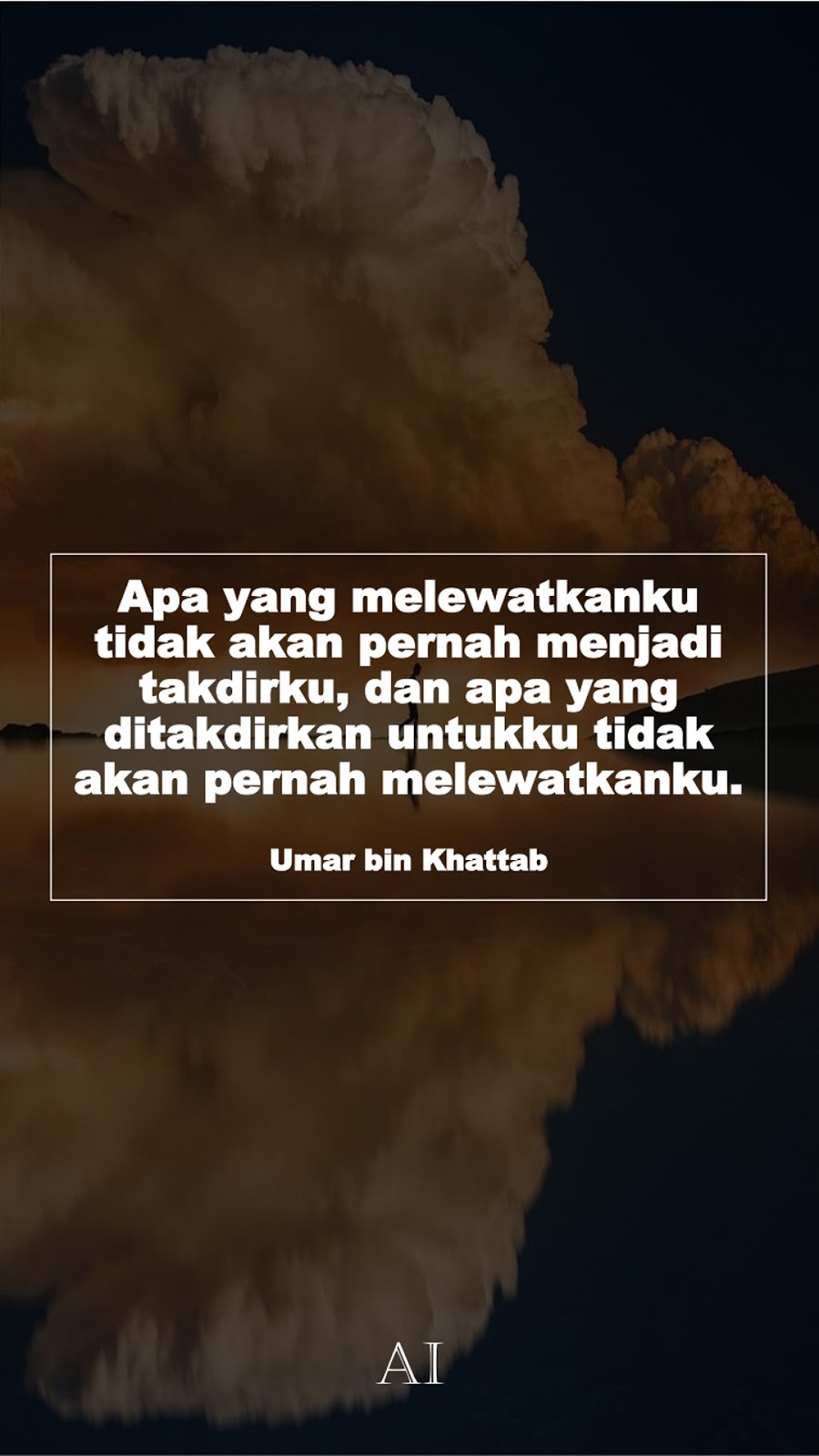 Wallpaper Kata Bijak Umar bin Khattab  (Apa yang melewatkanku tidak akan pernah menjadi takdirku, dan apa yang ditakdirkan untukku tidak akan pernah melewatkanku.)