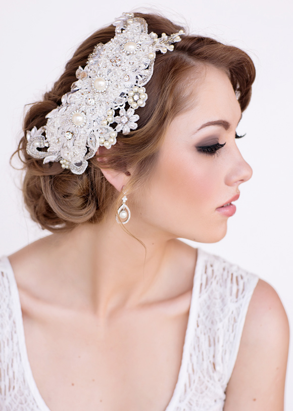 Ashley Bridal Headpiece - www.perlejewellerymakeup.com.au