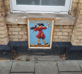 A Morland Brewery sign at a lost pub in Oxford