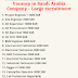 Vacancy in Saudi Arabia Company - Large recruitment