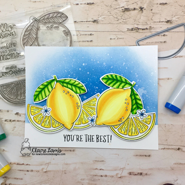 You're the best by Claire features Heartfelt Blooms and Lemon Twist by Newton's Nook Designs; #inkypaws, #newtonsnook, #cardmaking