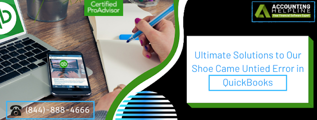 QuickBooks Our Shoe Came Untied error occur while using online banking in QuickBooks Online. The error also strikes when the user tries to open the bank account.