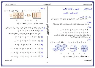 مذكرة الرياضيات للصف الرابع الابتدائى الترم الثانى