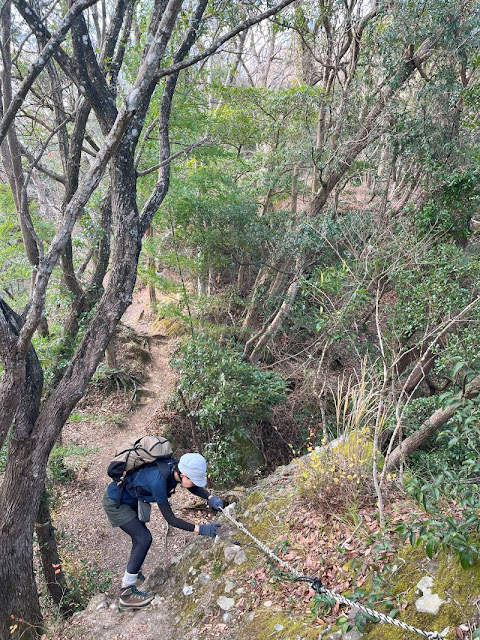 沼津アルプスの鎖場