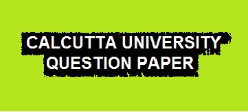 Calcutta university Question paper
