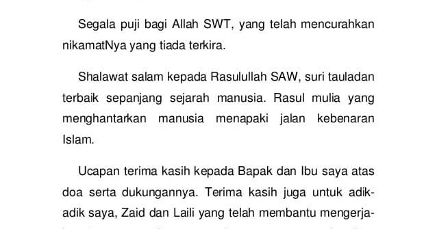 Contoh Surat Ucapan Terima Kasih Kepada Orang Tua Asuh Contoh Surat