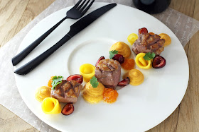 magret de canard plancha mangue abricots patate douce