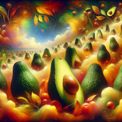 several avocadoes