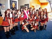 . pictures with AKB48 (a Japanese band made up of young girls from Japan).
