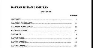 Contoh Daftar Isi Yang Baik dan Benar  GUDANG MAKALAH