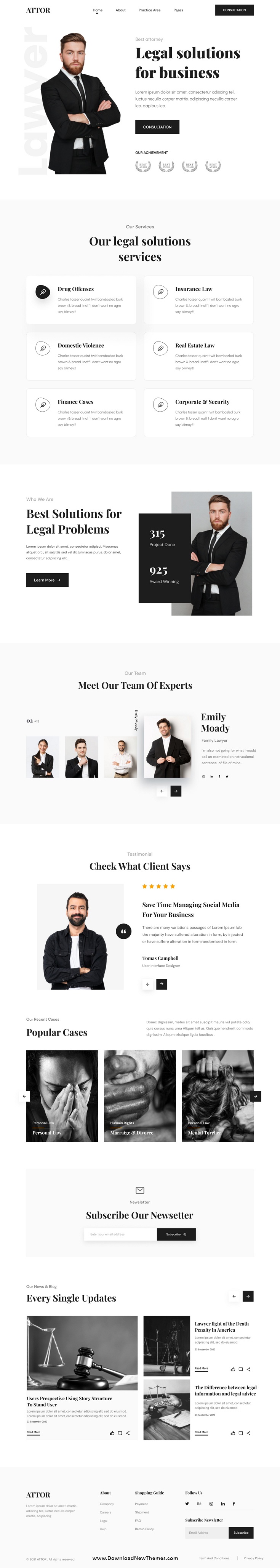 Download Attorney & Lawyer Website Figma Template