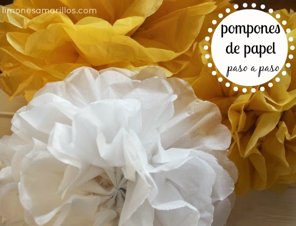 paso a paso pompones de papel