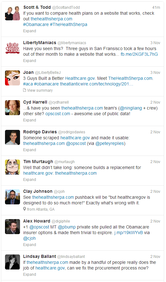 Clay Johnson's Twitter Feed on #HealthSherpa