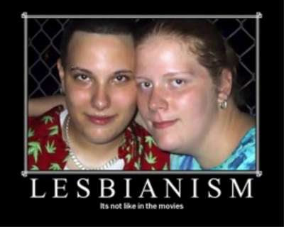 cartel desmotivador, lesbianismo