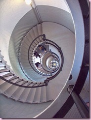Looking down
