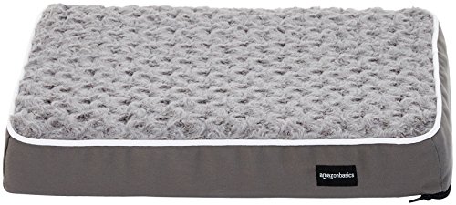 AmazonBasics Ergonomic Warm Foam Pet Dog Bed Easily Washable