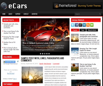 eCars 3 Column Blogger Template