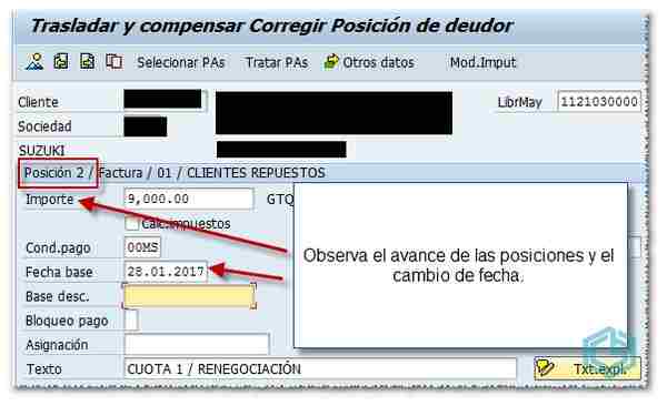 Posición 2 en renegociación de deudas en SAP