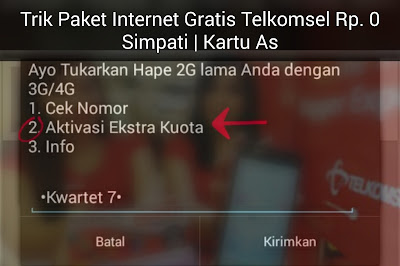 Cara Daftar Paket Gratis Kuota Telkomsel 2018