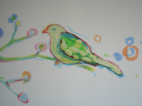 em paredes rui aleixo pintura mural sala de música árvore dos mil pássaros pássaro 5