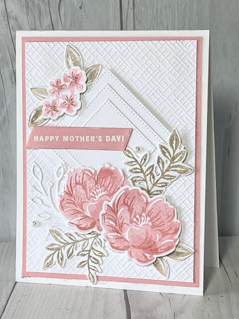 Floral Greeting Card using Stampin' Up! Two Tone lora Bundle